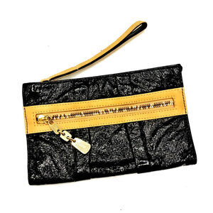 SEE BY CHLOE Crinkled Leather Wallet with Wrist Strap Designer Luxury Going Out